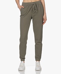 Repeat Cotton French Terry Sweatpants - Mud