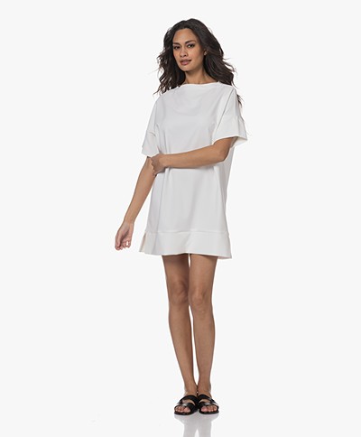 Woman by Earn Lon Crepe Mini Dress - Off-white