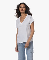 Majestic Filatures Organic Cotton V-neck T-shirt - White
