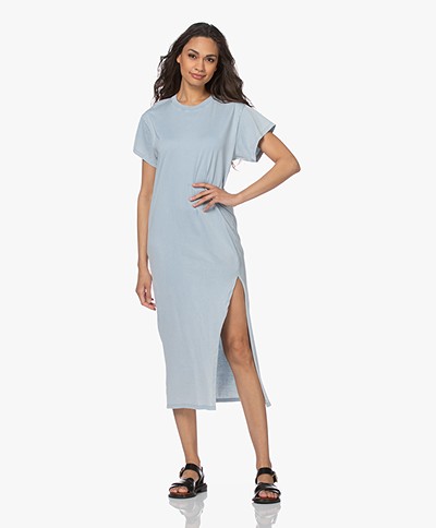 IRO Elisha Cotton Jersey Midi Dress - Light Blue