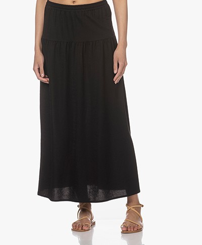 KYRA Jitte Long A-line Skirt - Black