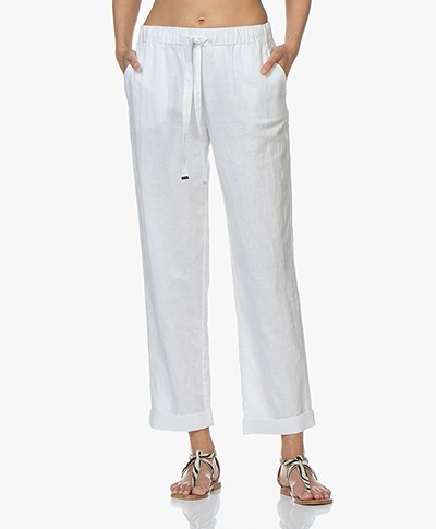 Repeat Loose-fit Linen Blend Pants - White