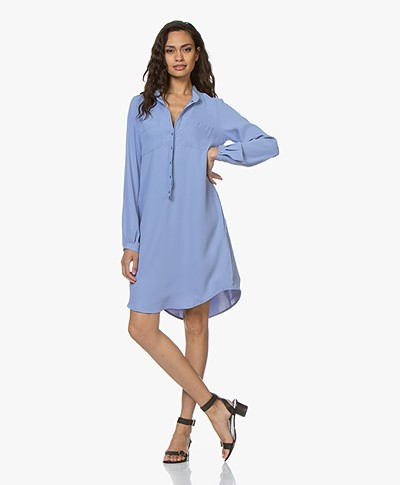 Woman by Earn Ted Shirt Dress - Light Blue 