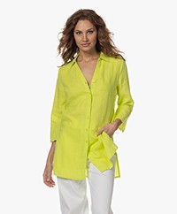 KYRA Liza Linen Shirt - Cyber Lime