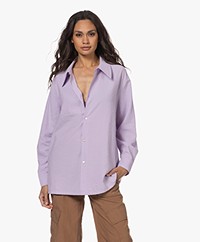 Róhe Gintare Zijdemix Crinkle Blouse - Orchid