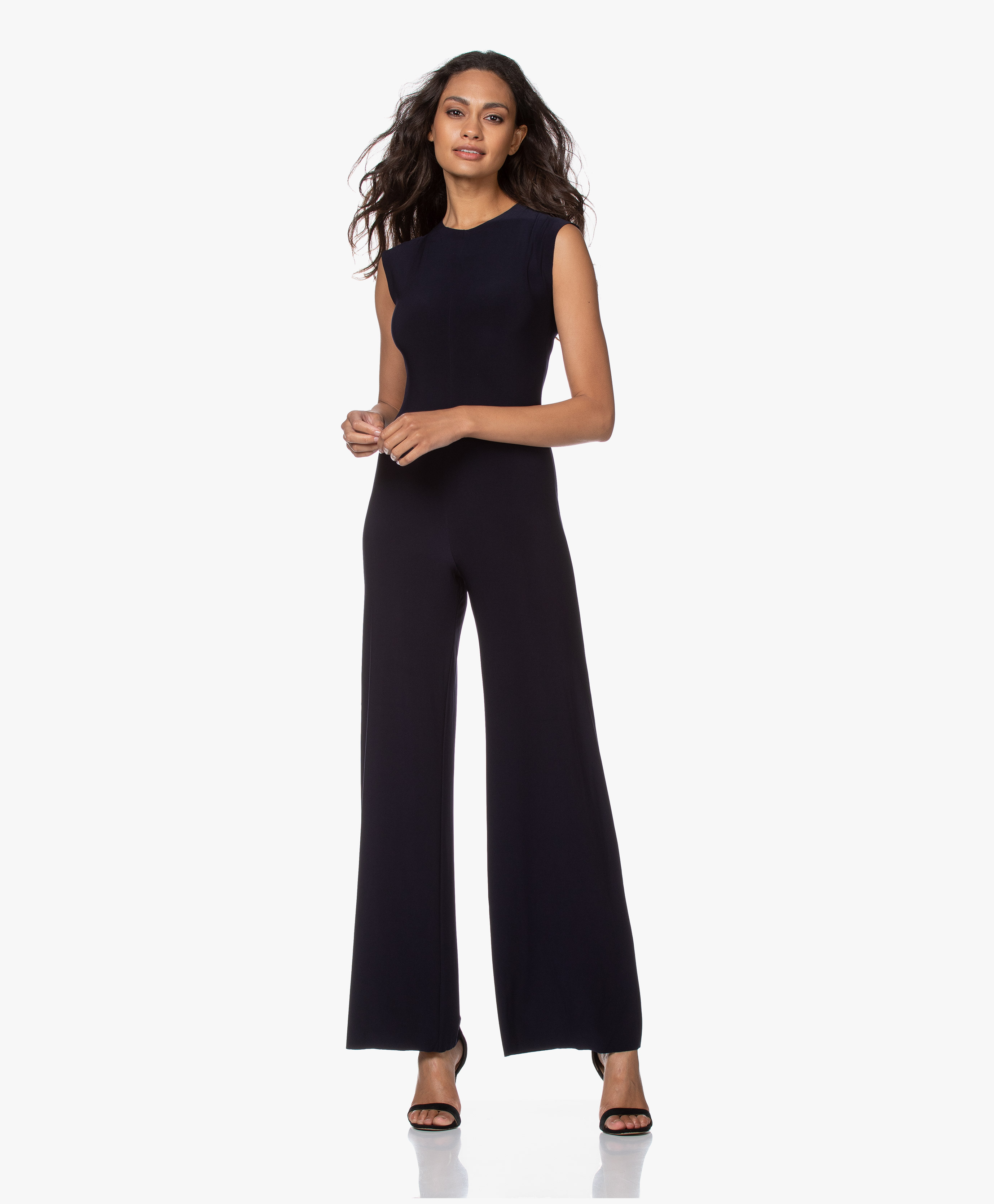 norma kamali sleeveless jumpsuit