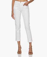 FRAME Le High Straight Cropped Jeans - White