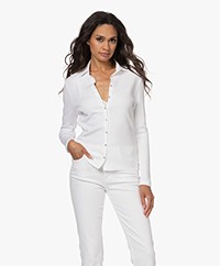 Belluna Scoop Cotton Jersey Blouse - White