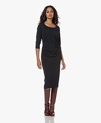 JapanTKY Moriko Travel Jersey Dress - Black Blue