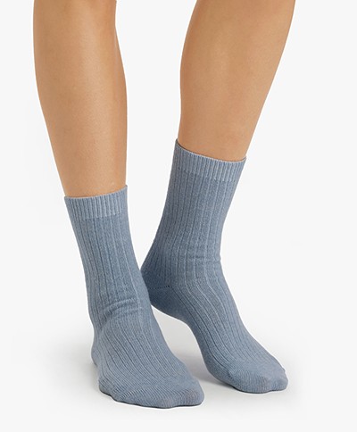 HANRO Wool Blend Socks - Clematis Blue