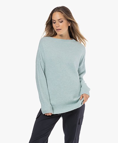Penn&Ink N.Y Fine Knitted Wool Blend Sweater - Ice