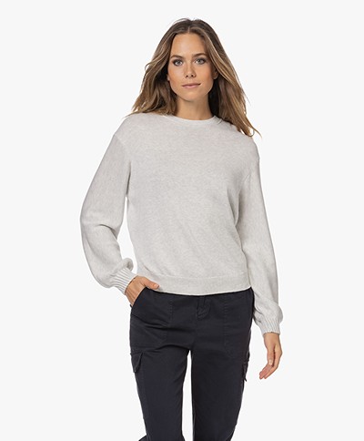 Josephine & Co Karina Cotton Blend Sweater - Light Grey Melange