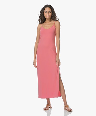 no man's land Maxi Dress in Crepe Jersey - Peony