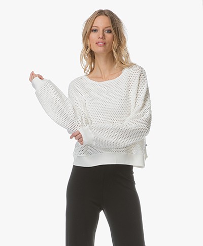 Leï 1984 Colombine Ajour Knitted Pullover - Off-white 