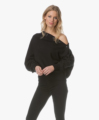 Rag & Bone Kate Modular French Terry Sweater - Black