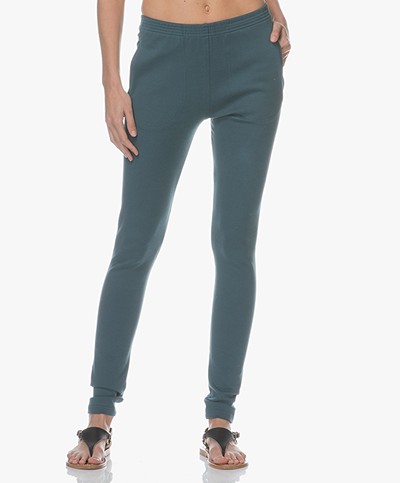 BY-BAR Mon Pant Ribbed Jersey Broek - Oil Blue