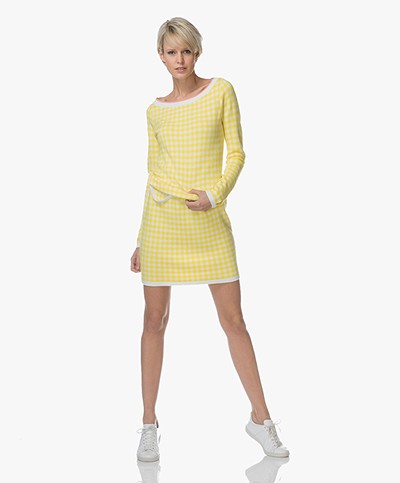 Josephine & Co Lianne Knitted Dress - Check Yellow