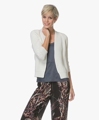 BY-BAR Cherry Cotton Knitted Cardigan - Off-white