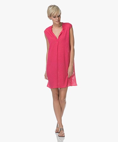 Majestic Linen Jersey Tunic Dress - Azalé Pink