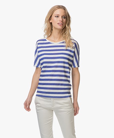 Closed Striped Linen T-shirt - Summer Evening