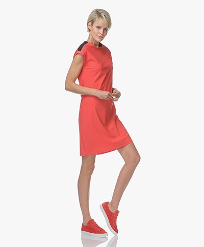 Josephine & Co Riene Jersey Color-block Dress - Red/Navy