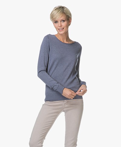 Repeat Cotton Blend Pullover - Night 