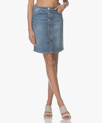 Filippa K Mid Blue Denim Skirt - Vintage Summer Denim