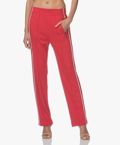 MKT Studio Proxa Jersey Pants with Side Stripes - Red