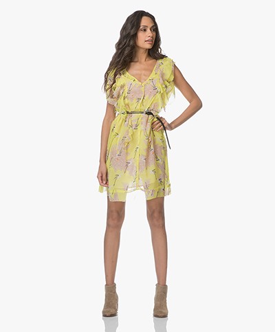 Zadig & Voltaire Rivel Blossom Print Dress - Lemon 