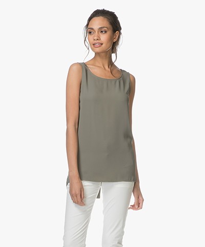 Woman by Earn Cat Sleeveless Top - Army
