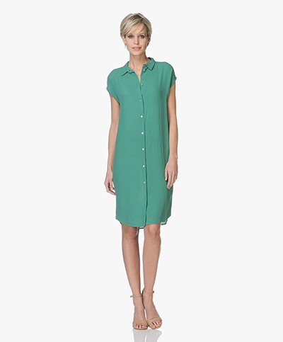 BY-BAR Kiek Crepe Shirt Dress - Emerald
