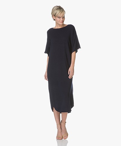 extreme cashmere N°44 Cashmere Teelong Dress - Navy