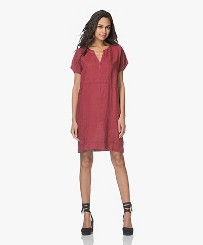 BY-BAR New Gitte Linen Dress - Grape Red
