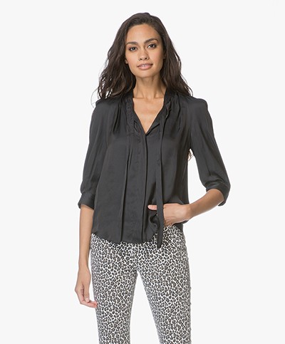 Zadig & Voltaire Touch Satin Blouse - Black