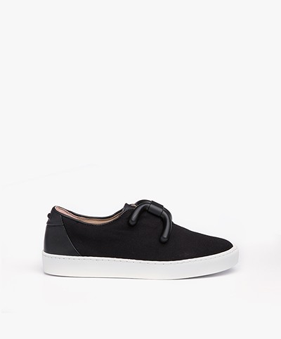 An Hour And A Shower Livia Slip-on Canvas Sneakers - Black