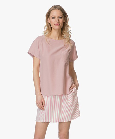 BY-BAR Silvia Tencel Top with Chest Pocket - Old Pink