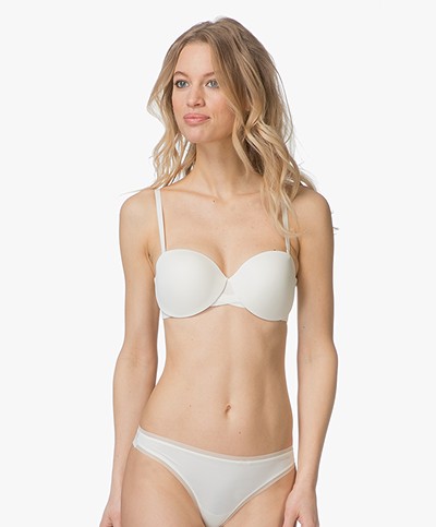 Calvin Klein Sculpted Lightly Lined Strapless BH - Ivoor