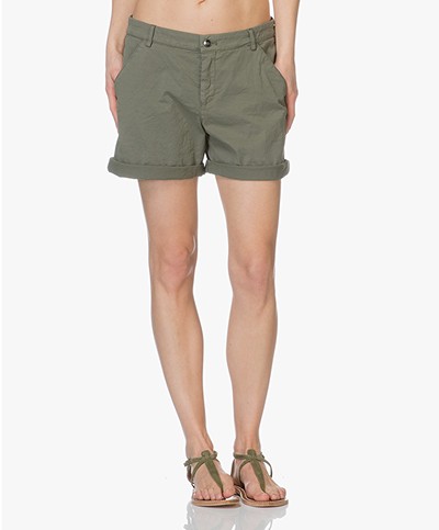 BOSS Sochily Cotton Shorts - Dark Green