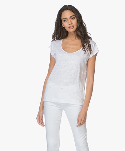 Kyra & Ko Fira Linen T-shirt - White