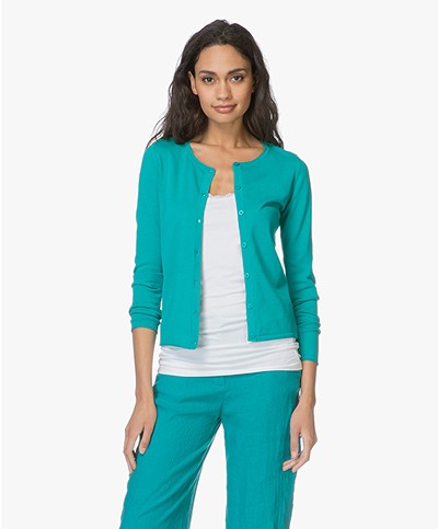 Kyra & Ko Laurie Classic Knitted Cardigan - Turquoise