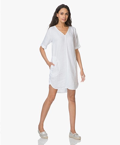 Kyra & Ko Jikke Linen Dress - White