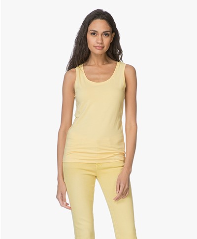 Repeat Cashmere Cotton Tank Top - Yellow