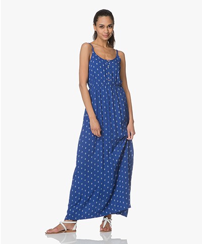 indi & cold Maxi Printed Dress - Azul Klein