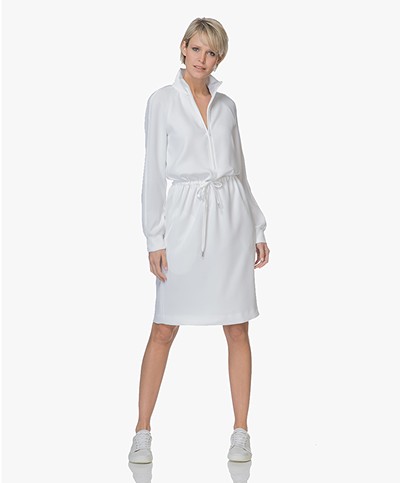 Drykorn Valetta Jersey Drawstring Dress - White