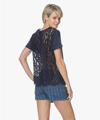 FWSS Trude T-shirt with Lace Back - Dress Blues