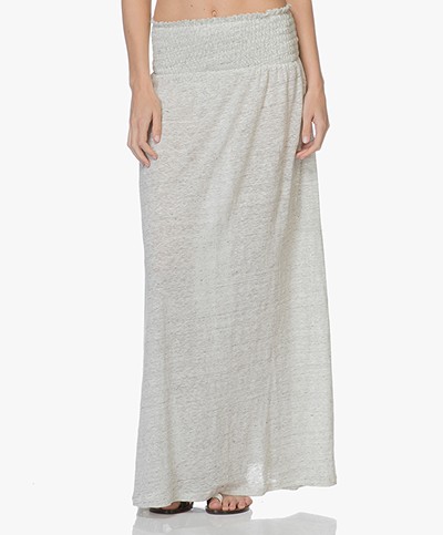 Majestic Linen Jersey Maxi Skirt / Strapless Dress - Carrare