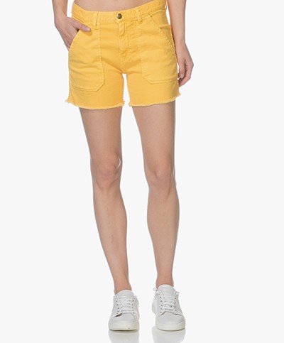 Ba&sh Sirop Denim Shorts - Yellow