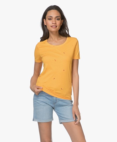 BOSS Teallover Print T-shirt - Dark Yellow