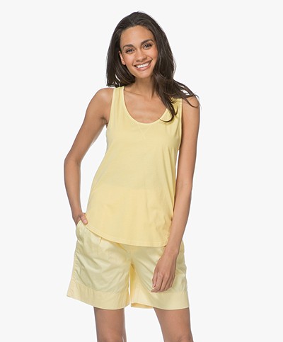 Closed Garment Dyed Cotton Tank Top - Mellow Yellow