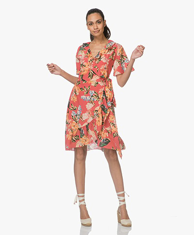FWSS Synne Silk Floral Dress - The Tropical Red